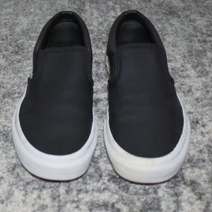 Vans Black Perf Leather Slip-On